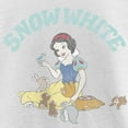 thumbnail image 2 of Girl's Snow White and the Seven Dwarfs Distressed Woodland Animals  Graphic Tee White Medium, 2 of 4
