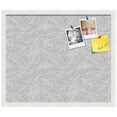 thumbnail image 2 of PinPix 24x20 Custom Cork Bulletin Board Grey White Poster Board Has a Fabric Style Canvas Finish, Framed in Grey White, by ArtToFrames (PinPix-1872), 2 of 5