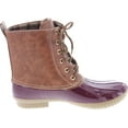 thumbnail image 6 of Axny Dylan Women's Lace Up Two Tone Combat Style Calf Rain Duck Boots, 6 of 7
