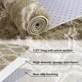 thumbnail image 6 of FairOnly Brown 2'x8'Washable Silk Wool Geometric Runner Rug for Bedroom Non Slip Ultra Soft Modern Indoor Rug for Living Room Dining Room, 6 of 7