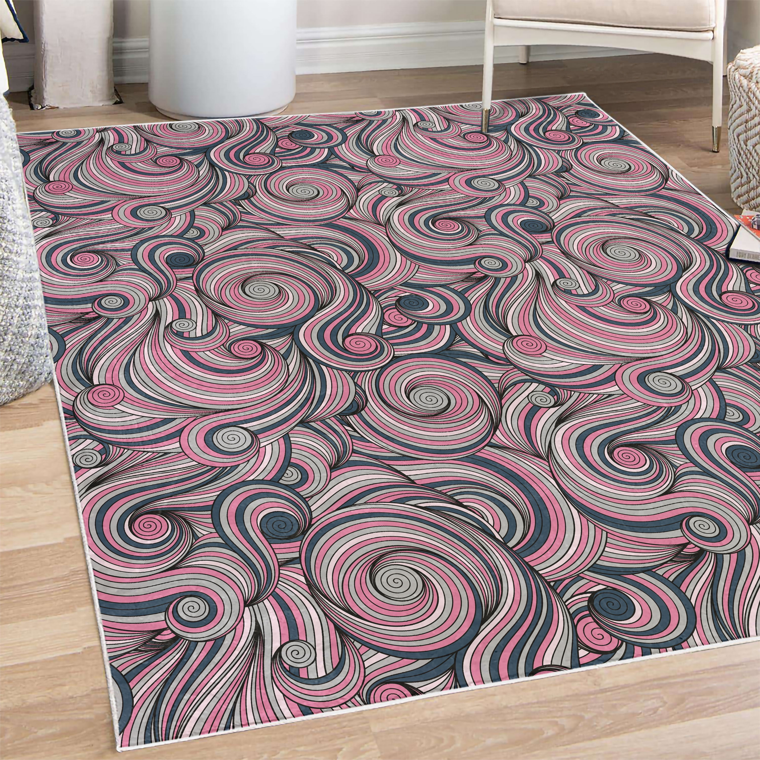 Celebration Rug East Decorative Rug, Modern Autumn Season Wavy Holiday Festival ...