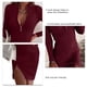 thumbnail image 2 of Vestido, Manga Larga, Cuello En V, Vestido Corto Para Mujer, Cierre De Cremallera Ajustado, Tejido Acanalado Ajustado Para Vacaciones Para Dama ANGGREK  Otros, 2 of 8