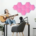 thumbnail image 6 of DOLLAR BOSS 8 Pcs Hexagon Felt Cork Board Tiles, Pink Flower Design Bulletin Board Strips Self Adhesive DIY Bulletin Board Pin Board for Home Wall Decor Stickers Memos Photos Display Notes, Photos, 6 of 9