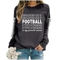 thumbnail image 4 of WEAIXIMIUNG Chandails d'Automne pour Femmes Grande Taille Femmes Décontracté Manches Longues Léger Col Rond Chandails Graphique de Football Imprimé Chandail Chandails Blouse Haut, 4 of 4