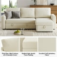 thumbnail image 4 of Yaheetech L Shaped Convertible Sectional Sofa with Storage Compartment & USB Ports, Beige, 4 of 5