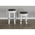 thumbnail image 6 of Home Square 24" Wood Backless Swivel Stool in White/Dark Brown - Set of 2, 6 of 8