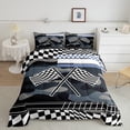 thumbnail image 2 of YST Race Car Comforter Set King Size for Boys Kids Teens, Racing Car Bedding Sport Checkered Cool Speed Comforter, Camo Flag Automobile Chessboard Pattern Bed Set for Bedroom Bed Decor, 2 of 6