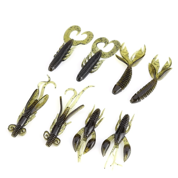 Se?Uelos De Pesca, 25 Unids 3 Colores De Silicona Suave Gusano CamaróN Se?Uelos De Pesca De Mar Tackle Jig Wobbler Se?Uelos De Pesca(Verde Oscuro) Ecomeon no