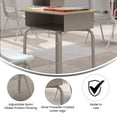 thumbnail image 3 of Flash Furniture Billie Metal Student Desk with Desktop/Book Box in Maple/Silver, 3 of 9