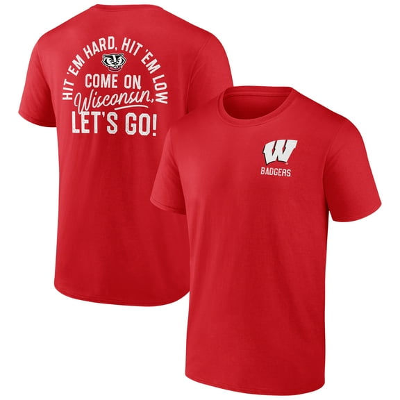 Men's Red Wisconsin Badgers Established Source T-Shirt