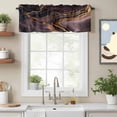 thumbnail image 2 of Abstract Marble Texture Valance Curtain Purple Gold Waves Art Window Valances Rod Pocket Short Curtains Window Treatments for Kitchen Bedroom Bathroom Laundry 54" x 18", 2 of 9