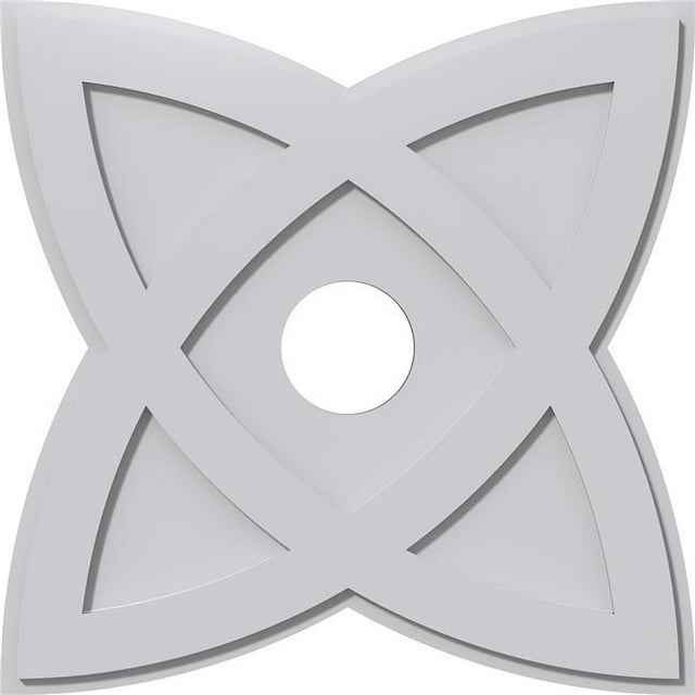 Ekena Millwork CMP26CM-05000 26 in. OD x 5 in. ID Square Cosmo Architectural Grade PVC Contemporary Ceiling Medallion