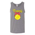 thumbnail image 2 of Wild Bobby, Tennis Mom Cute Bow Ribbon Tennis Ball, Mother's Day, Men Graphic Tank Top, Heather Grey, Medium, 2 of 3