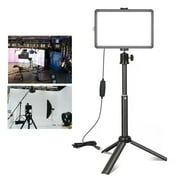Professional LED Video Light, Bi-color Photography Light with Wireless Remote, 8-inch Adjustable Tripod Stand, Perfect for Studio Video Recording