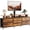 Rustic Brown, variant on GUNAITO TV Stand with Adjustable Mount for TV up to 75", Big TV Stand for Living Room with 7 Fabric Drawers , Black