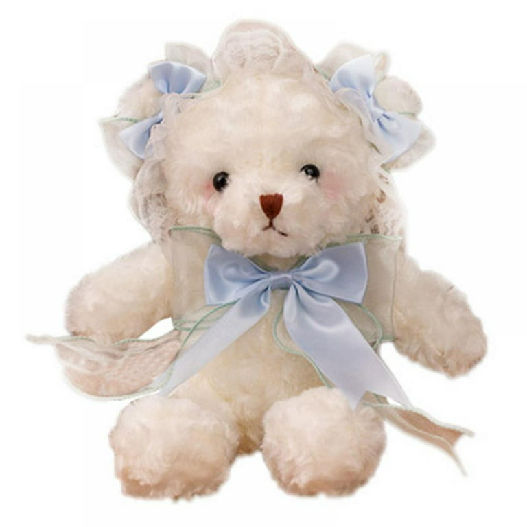 Small Girls Baby Lolita Teddy Bear Doll with Lace Bow Cute Stuffed Animal  Soft Plush Toy 10