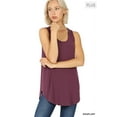 thumbnail image 3 of Zenana Women & Plus Relaxed Fit Scoop Neck Sleeveless Round Hem Blouse Tank Top, 3 of 4