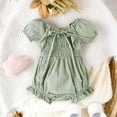 thumbnail image 2 of Odeerbi Toddler Dress Baby Infant Girls Tulle Dress Baby Clothes Summer Cute Embroidery Bowknot Jumpsuit Mesh Princess Puff Sleeve Dress Green, 2 of 9