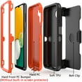 thumbnail image 6 of TASHHAR Samsung Galaxy A04S Case/A13 5G Case with Belt Clip Holster Military Grade Heavy Duty Protection 3 in 1 Shockproof Armor Rugged Durable for Galaxy A04S/A13 5G Phone - Black+Orange, 6 of 10