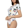 thumbnail image 2 of Naloa Cute Dog Women's Short-Sleeved Onesie, One-Piece Swimsuit for Parties, dates, clubs - X-Large, 2 of 9