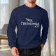 thumbnail image 1 of Amzcrzy - Sudadera Para Hombre, Estilo Veraniego, Holgada, Informal, Estampada, De Manga Larga, Con Cuello Redondo, Color Azul Marino, 5Xl, 1 of 5