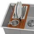 thumbnail image 2 of Ruvati USA RVA1542 Wood Dish Plate & Silverware Caddy Drying Rack for Workstation Sinks, 2 of 4