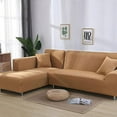 thumbnail image 1 of Housse de Canapé Élastique Extensible Couleur Unie Grise Nécessite Commande 2 Pcs Housse de Canapé Si l-style fundas Canapés avec Housse de chaise longue pour Canapé, 1 of 1