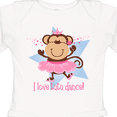 thumbnail image 4 of Inktastic Monkey Love Tutu Dance Girls Long Sleeve Baby Bodysuit, 4 of 5