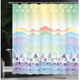 thumbnail image 4 of Ambesonne Floral Shower Curtain, Spring Sky with Stars, 69"Wx84"L, Multicolor, 4 of 5