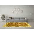 thumbnail image 3 of Ahgly Company Machine Washable Indoor Rectangle Abstract Yellow Modern Area Rugs, 2' x 5', 3 of 4