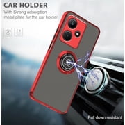 Case for Infinix Hot 30i Case with Stand, Compatible with Magnetic Car Phone Mount, Ultra Slim Infinix Hot 30i Phone Case for Women Men Shockproof Protective Cases Cover (Dark Green)