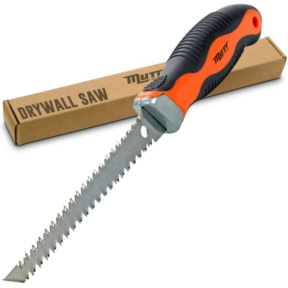Mutt Tools 6” Professional Drywall Saw with Ergonomic Handle - Jab Saw for Sheetrock Cutting - Keyhole Saw with Ergonomic Grip - Versatile Tool for Drywall, Sheet Rock and Insulation