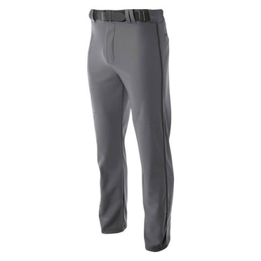 A4 Youth 100% Polyester Pro Style Open Bottom Baggy Cut Sports Atheltic Teamwear Baseball Pants , GRAPHITE, Large, NB6162