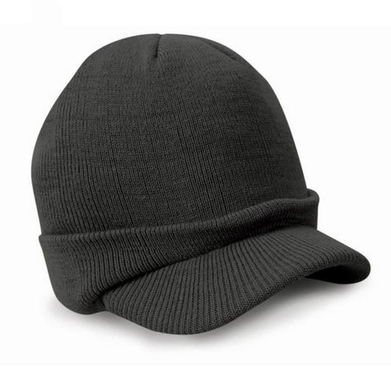 Men Warm Baggy Crochet Visor Brim 
