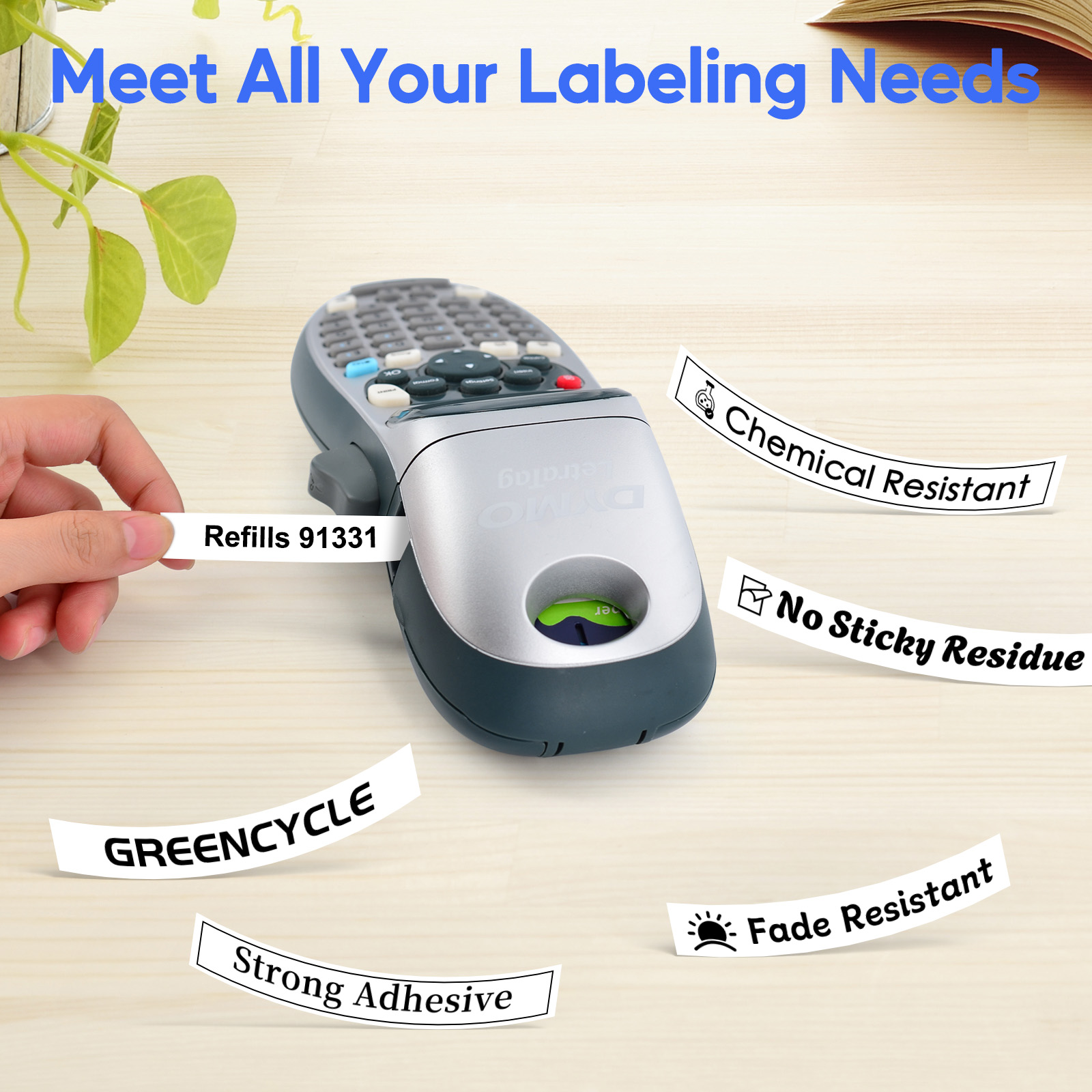 GreenCycle Compatible DYMO LetraTag Label Tape Refills, 5-Pack photo 5