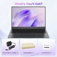 thumbnail image 5 of RNRUO 15.6" Laptop Computer, 12GB DDR5 512G SSD, Intel N95 Quad-Core, Fingerprint Backlit KB, 1080 FHD Display Office 2024 WiFi 6 BT5.3, Windows 11 for Student, Business, Home Office, 5 of 10