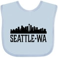 thumbnail image 3 of Inktastic Seattle Washington City Skyline Boys or Girls Baby Bib, 3 of 4
