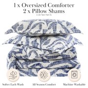 Southshore Fine Living, Inc. Twin Mattress Comforter Set, Down Alternative Comforter, Blue Khari