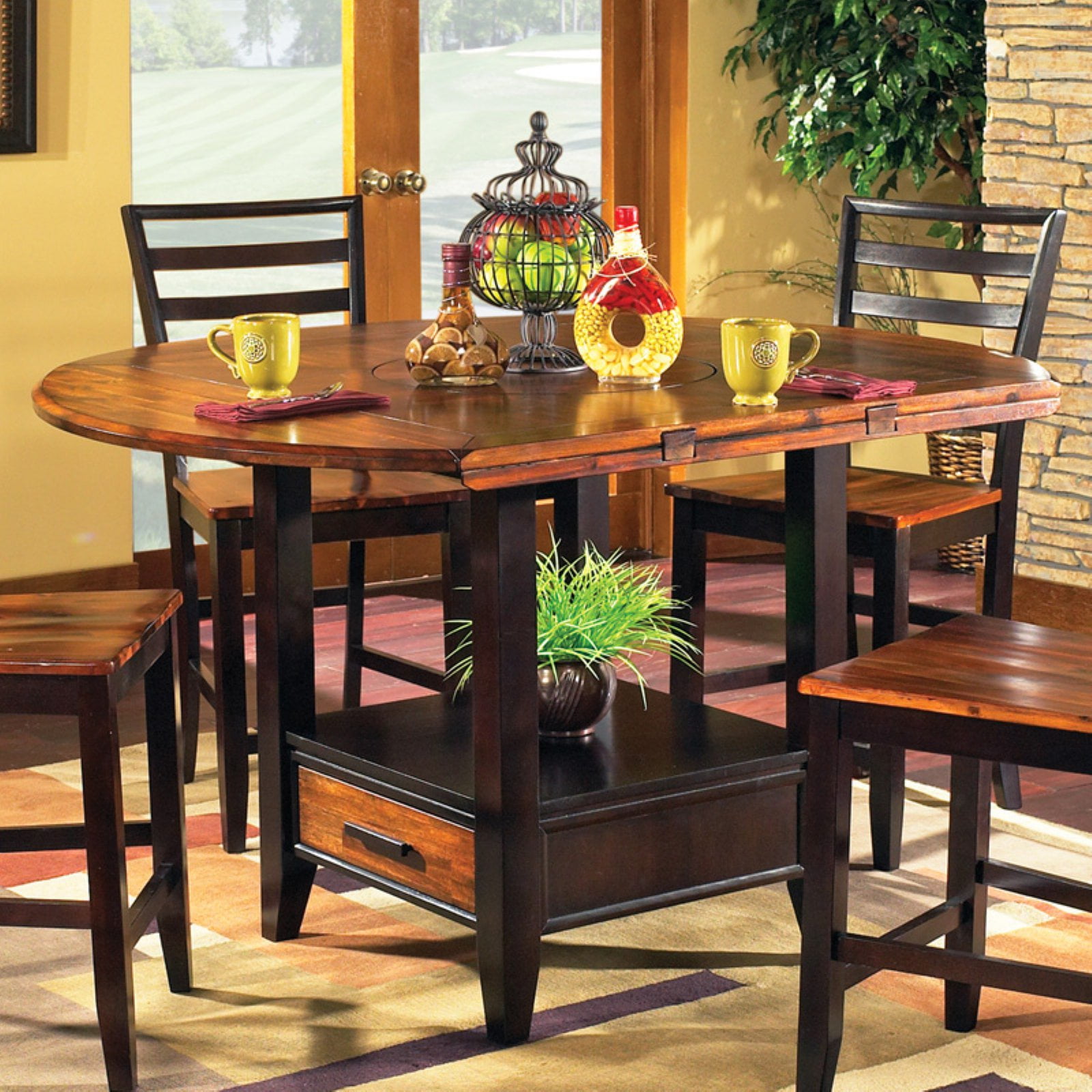 Steve Silver Abaco Counter Height Dining Table With Storage