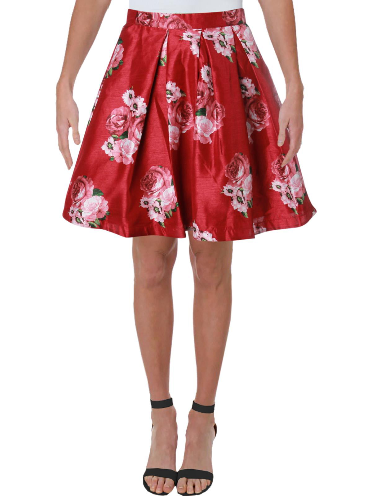 Sequin Hearts - Sequin Hearts Womens Juniors Floral Mini A-Line Skirt ...