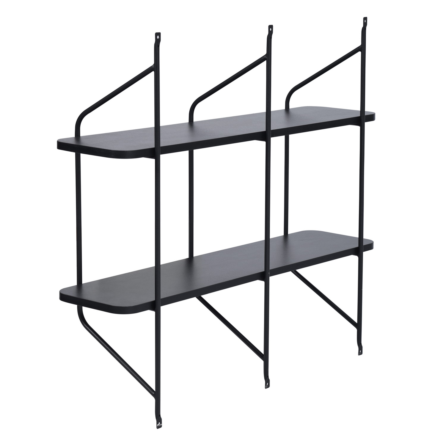 Kepooman 2-tier Shelving Unit Garage Storage Utility Rack Heavy Duty Shelves Organization, Multipurpose Shelf Warehouse Basement Kitchen Living Room pantry, 25.6"L x 8.26"W x 29.3"H, Black