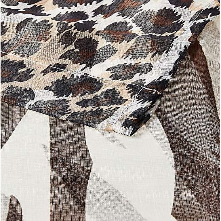 Achim Kenya Brown Animal Print Curtain Panel, 50" x 84" photo 3