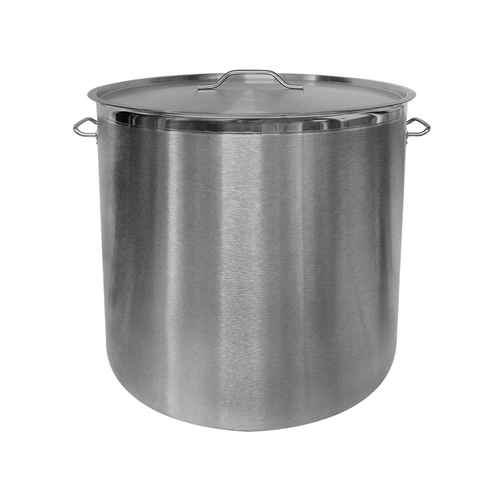 Industrial Stock Pot Brewing Mash Tun 24"x23" Depth Stainless Steel Flat Bottom 
