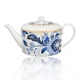 thumbnail image 3 of STP GOODS Melodie de Fleurs Porcelain Tea Set of 5 pcs for 2 in Gift Box Floral Tea/Coffee Cups 11.83 fl oz (350 ml) with Teapot 37.2 fl oz (1.1 L) Service for 2 Tea Cup and Saucer Set Tea Brewer, 3 of 4