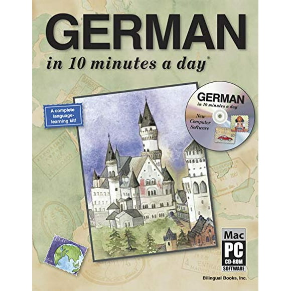 GERMAN in 10 minutes a day with CD-ROM, Pre-Owned Paperback 1931873038 9781931873031 Kristine K. Kershul