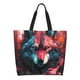 thumbnail image 1 of Fotbe Red Flame Wolf Head Bolsa Tote Estética de Lona con Estampado para Mujer - Bolsa Reutilizable de Hombro Casual para Vacaciones, Compras, Trabajo y Gimnasio, 1 of 8
