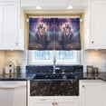 thumbnail image 6 of Lion Crown Clouds Kitchen Curtains Half Tier Curtain 2 Rod Pockets Bathroom Bedroom Cupborad Living Room 27"x36", 6 of 8