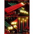 thumbnail image 4 of Candelabro LED cónico sin llama, 11 pulgadas, 48 piezas (rojo/verde), 4 of 7