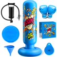 thumbnail image 1 of Saco de boxeo inflable NOCNPSW para niños de 3 a 12 años con guantes de boxeo, 1 of 7