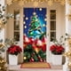 thumbnail image 4 of Decoración Navideña para Puerta: Borde Decorativo para Fiestas de Papá Noel, Pegatinas para Puertas con Escena de Papá Noel y Tela Colgante., 4 of 6